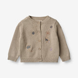Wheat Main Knit Cardigan Ella | Baby Knitted Tops 3231 soft beige