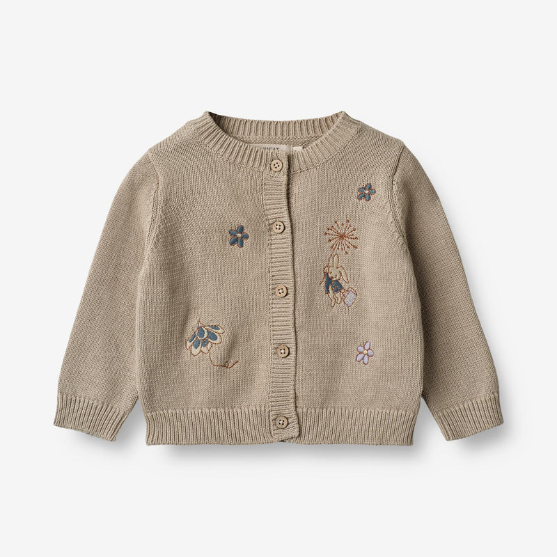 Wheat Main Knit Cardigan Ella | Baby Knitted Tops 3231 soft beige