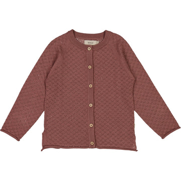 Wheat Main Knit Cardigan Hera Knitted Tops 2110 rose brown
