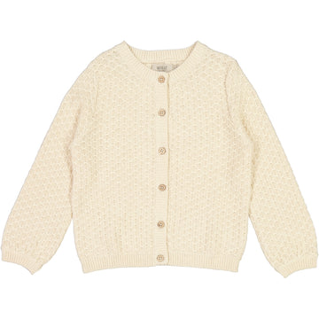 Wheat Main Knit Cardigan Magnella Knitted Tops 1101 cloud melange