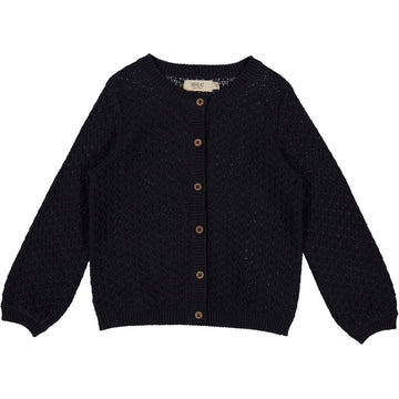 Wheat Main Knit Cardigan Magnella Knitted Tops 1378 midnight blue