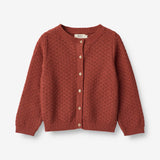 Wheat Main Knit Cardigan Magnella Knitted Tops 2072 red