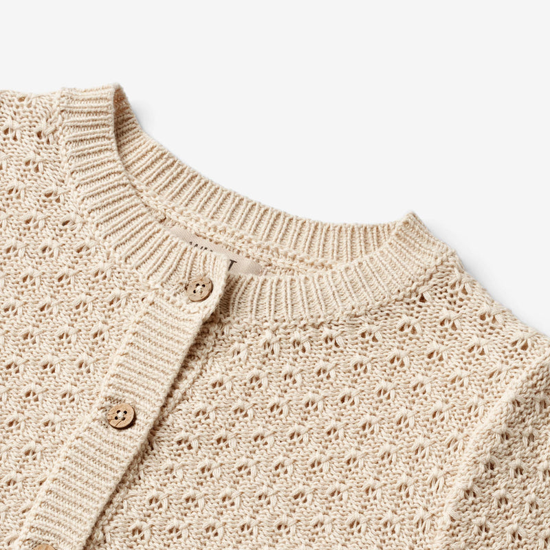 Wheat Main Knit Cardigan Magnella Knitted Tops 3336 sandshell