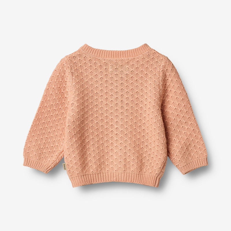 Wheat Main Knit Cardigan Magnella Knitted Tops 2358 pink sand