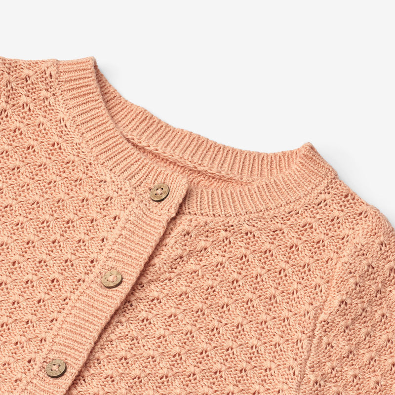 Wheat Main Knit Cardigan Magnella Knitted Tops 2358 pink sand