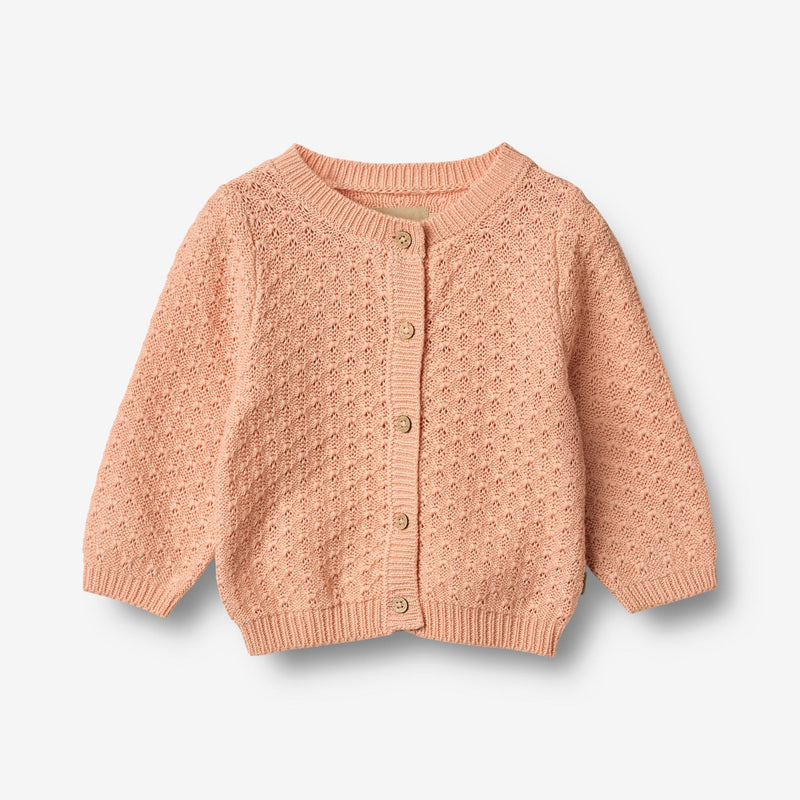 Wheat Main Knit Cardigan Magnella Knitted Tops 2358 pink sand
