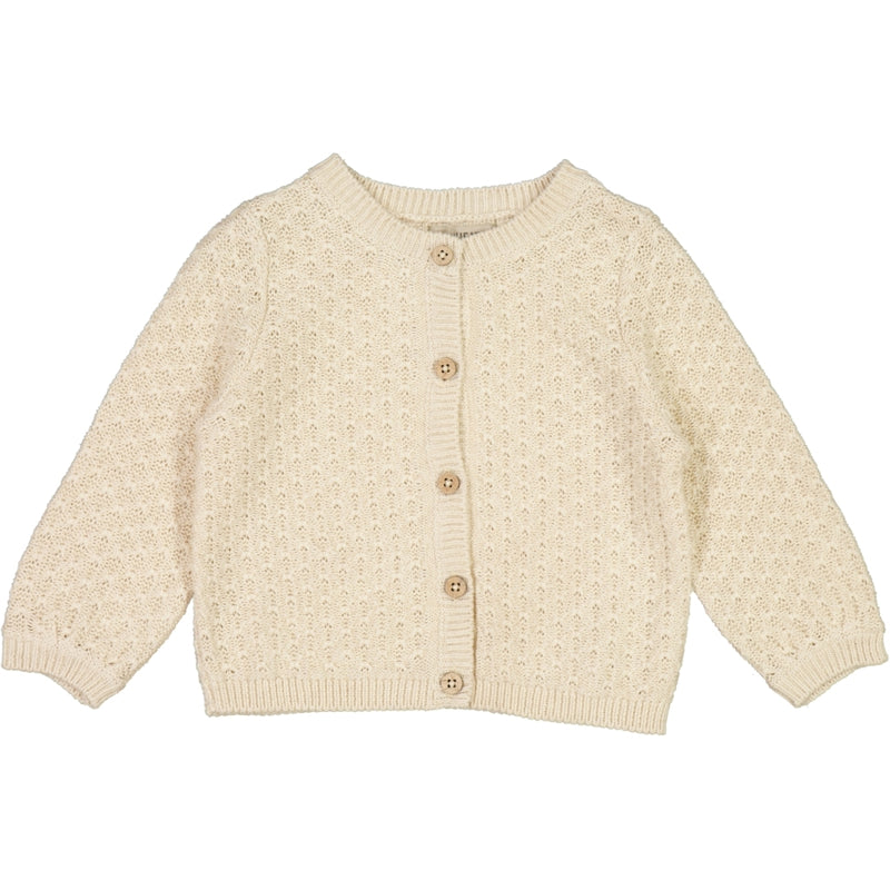 Wheat Main Knit Cardigan Magnella Knitted Tops 1101 cloud melange