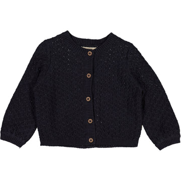 Wheat Main Knit Cardigan Magnella Knitted Tops 1378 midnight blue