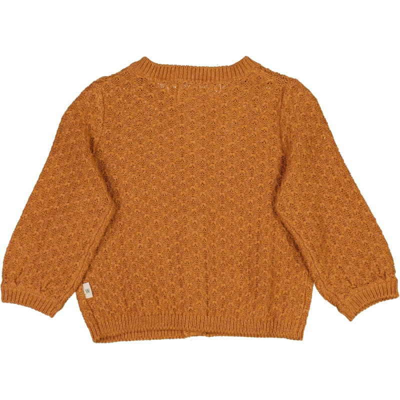 Wheat Main Knit Cardigan Magnella Knitted Tops 3025 cinnamon melange