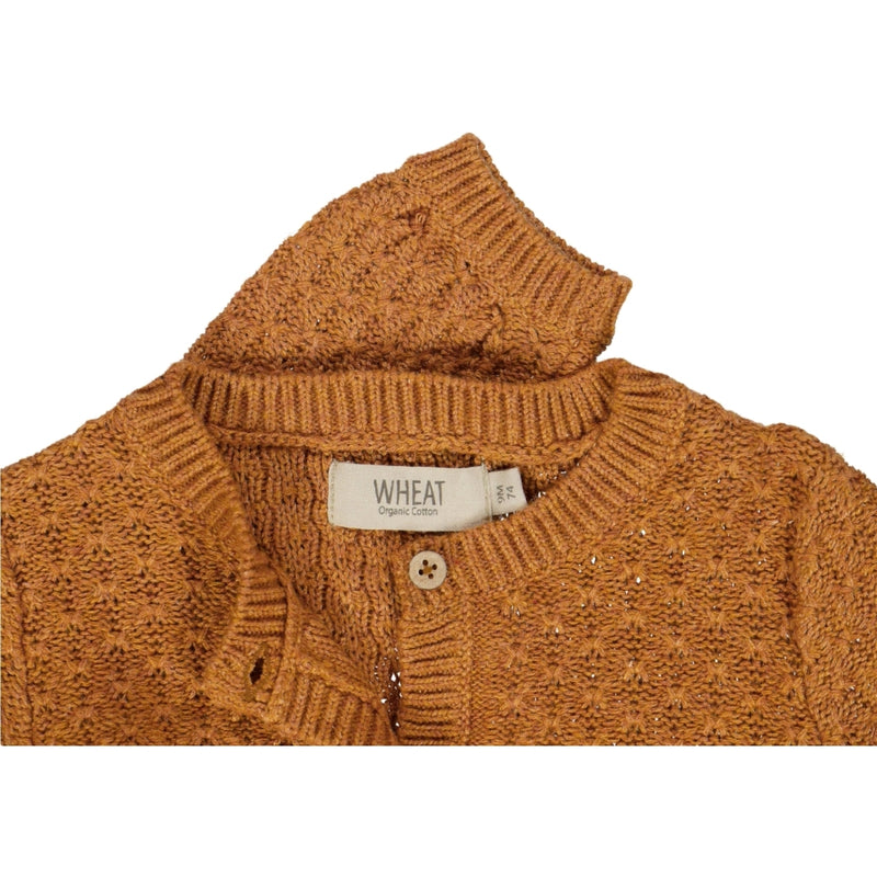 Wheat Main Knit Cardigan Magnella Knitted Tops 3025 cinnamon melange