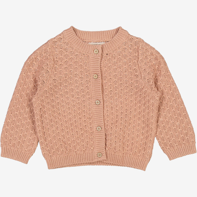 Wheat Knit Cardigan Magnella | Baby Knitted Tops 2031 rose dawn