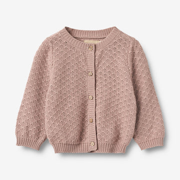 Wheat Main Knit Cardigan Magnella | Baby Knitted Tops 1135 dry rose