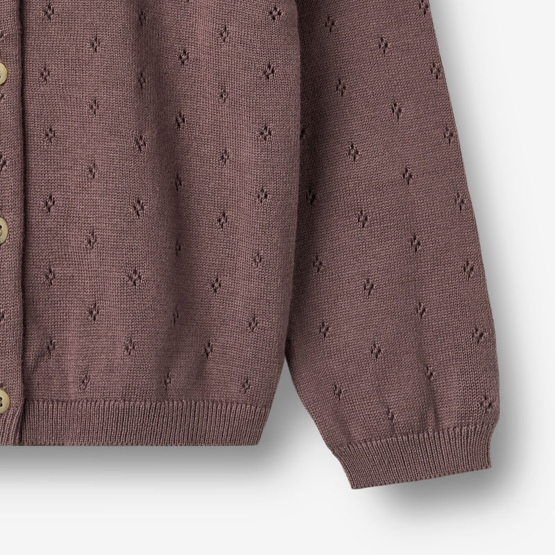 Wheat Main Knit Cardigan Maia Cardigan 2378 plum 