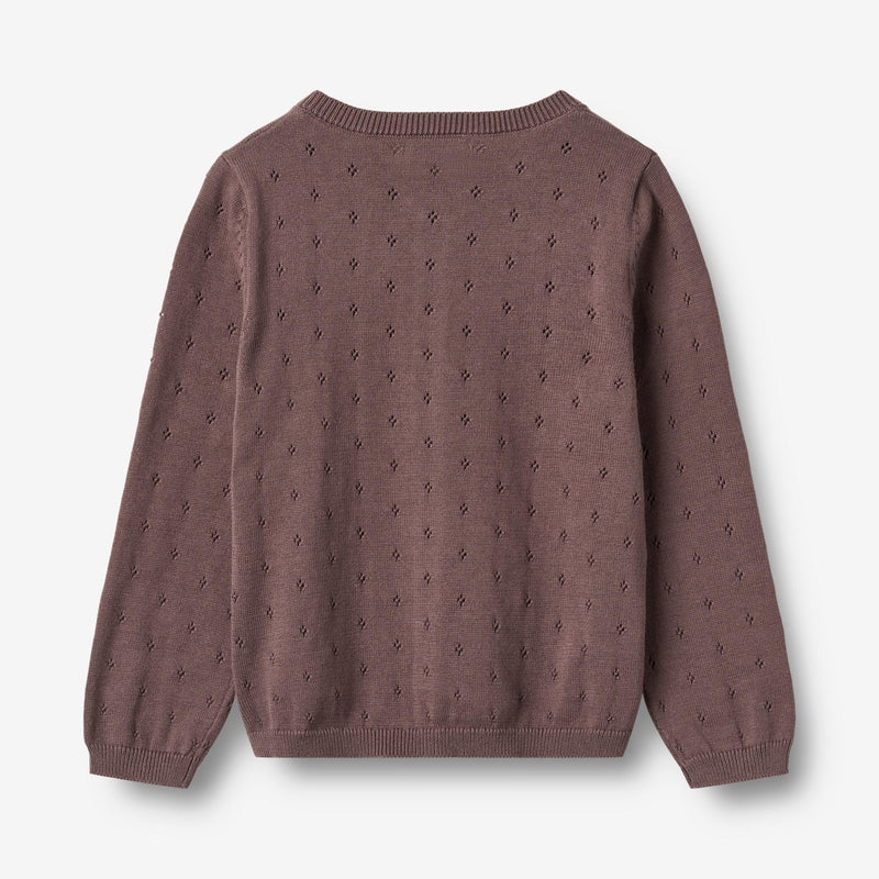Wheat Main Knit Cardigan Maia Cardigan 2378 plum 