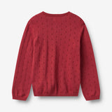 Wheat Main Knit Cardigan Maia Cardigan 9697 red cherry