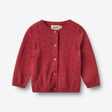 Wheat Main Knit Cardigan Maia Cardigan 9697 red cherry
