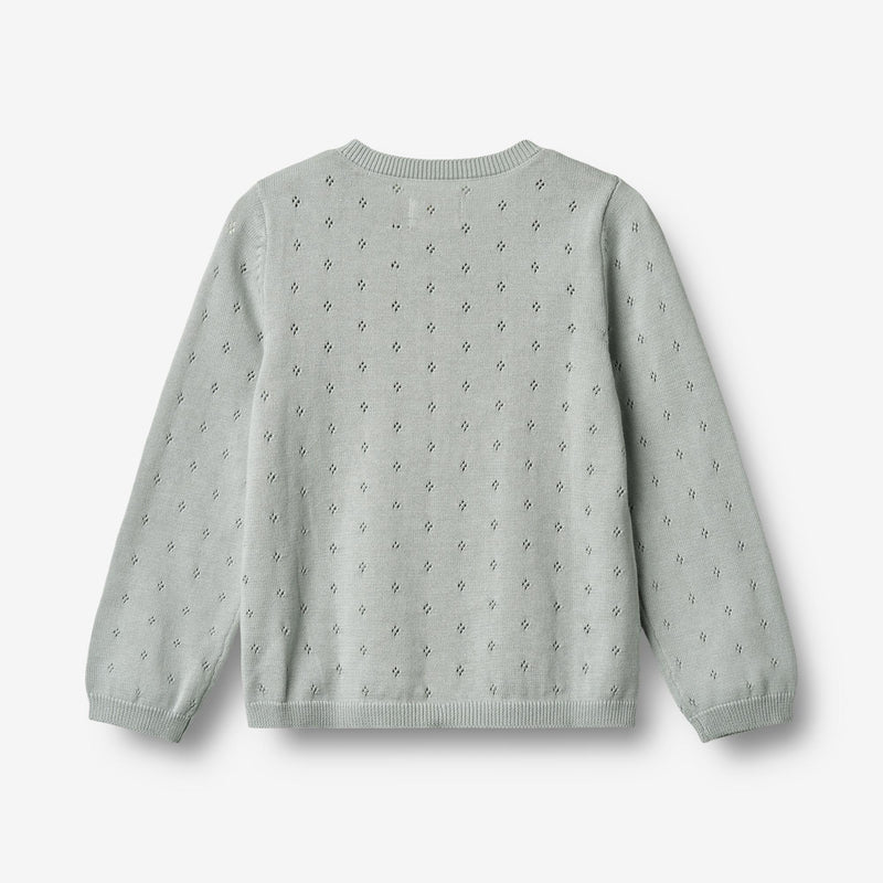 Wheat Main Knit Cardigan Maia Knitted Tops 1560 soft blue