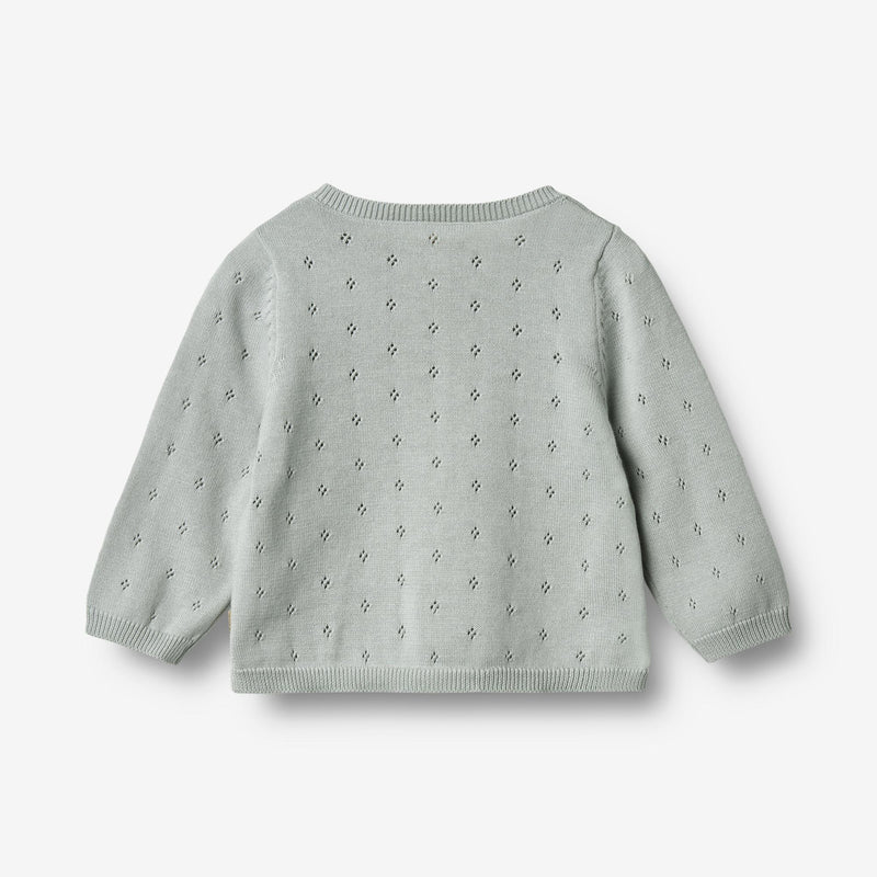 Wheat Main Knit Cardigan Maia Knitted Tops 1560 soft blue
