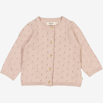 Wheat Main Knit Cardigan Maia | Baby Knitted Tops 1356 pale lilac