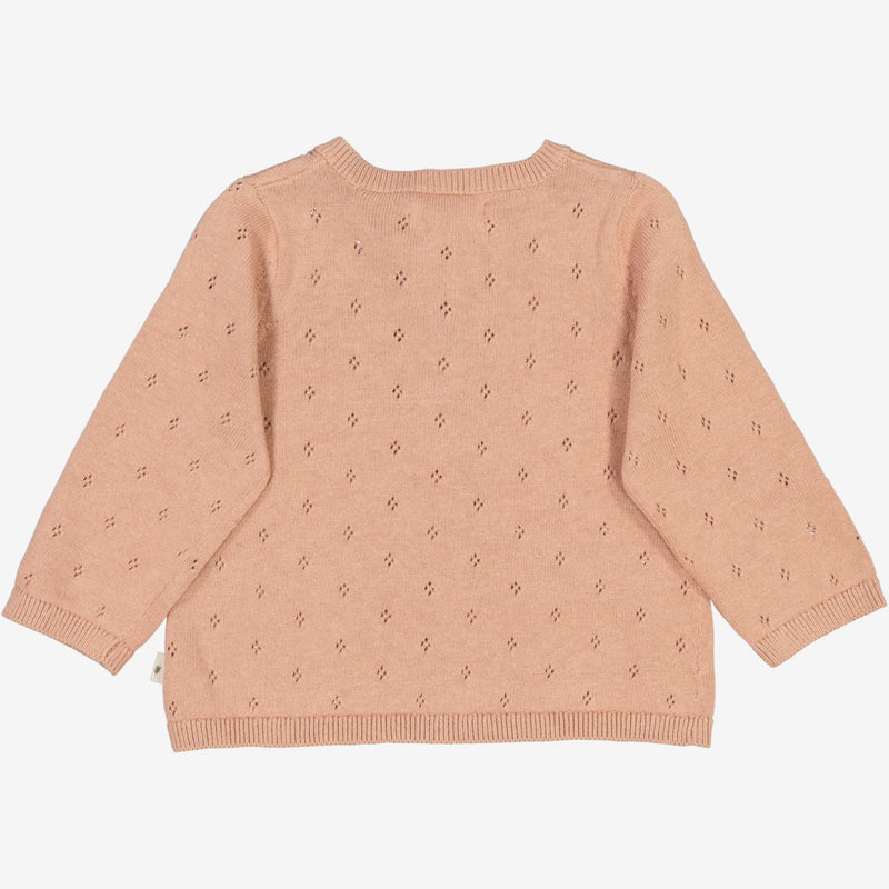 Wheat Knit Cardigan Maia | Baby Knitted Tops 2031 rose dawn