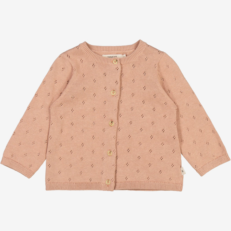 Wheat Knit Cardigan Maia | Baby Knitted Tops 2031 rose dawn