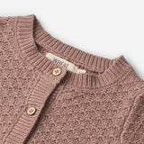 Wheat Main Knit Cardigan Maia | Baby Knitted Tops 1349 lavender rose