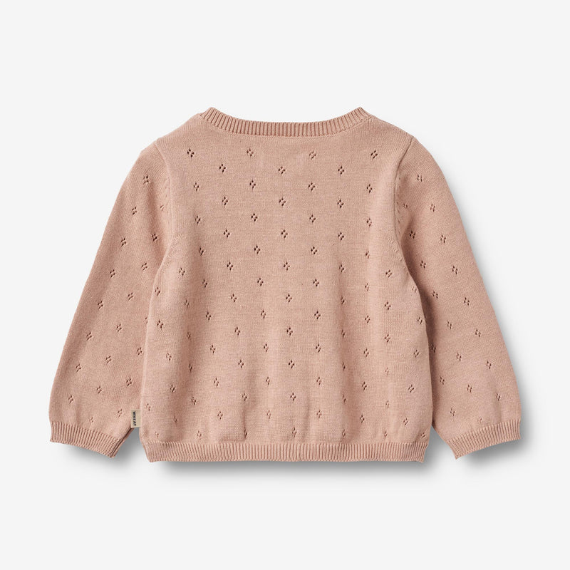 Wheat Main Knit Cardigan Maia | Baby Knitted Tops 1157 moonlight rose