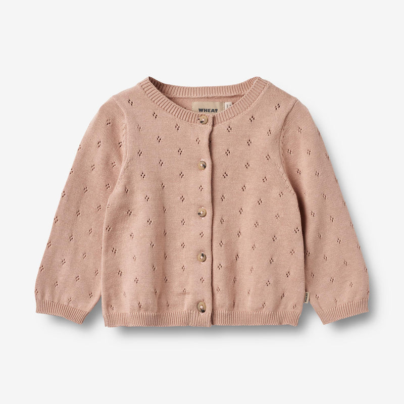 Wheat Main Knit Cardigan Maia | Baby Knitted Tops 1157 moonlight rose