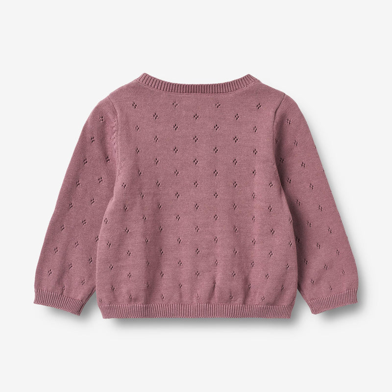 Wheat Main Knit Cardigan Maia | Baby Knitted Tops 1308 lavender dawn