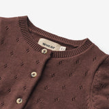 Wheat Main Knit Cardigan Maia | Baby Knitted Tops 3118 eggplant