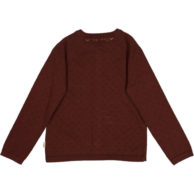 Wheat Main Knit Cardigan Maja Knitted Tops 2750 maroon