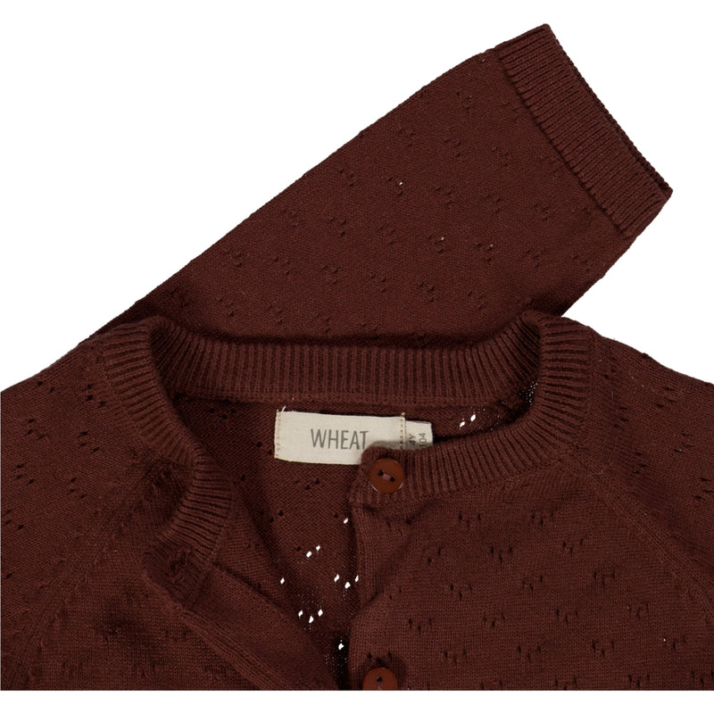 Wheat Main Knit Cardigan Maja Knitted Tops 2750 maroon