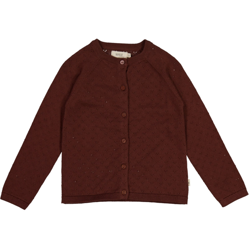 Wheat Main Knit Cardigan Maja Knitted Tops 2750 maroon