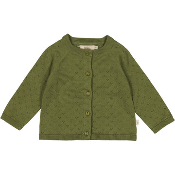 Wheat Main Knit Cardigan Maja Knitted Tops 4099 winter moss