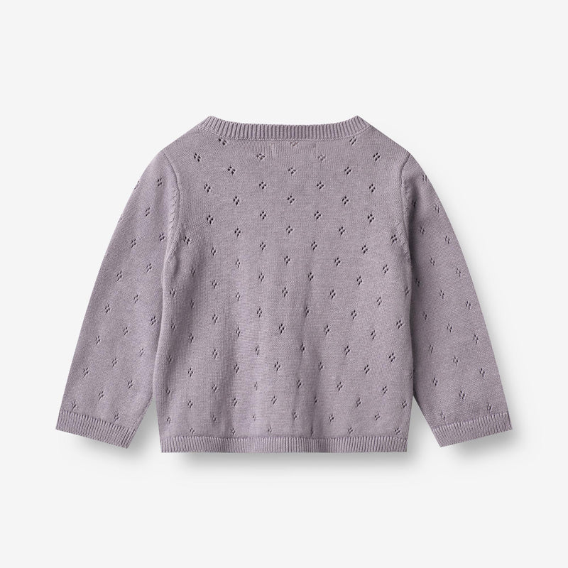 Wheat Main Knit Cardigan Maia | Baby Knitted Tops 1346 lavender