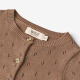 Wheat Main Knit Cardigan Maia | Baby Knitted Tops 3004 cocoa brown