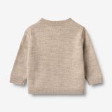 Wheat Main Knit Cardigan Nico Knitted Tops 9574 warm sand melange