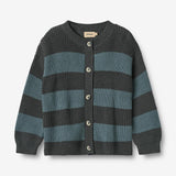 Wheat Main Knit Cardigan Noor Knitted Tops 9572 stormy weather stripe