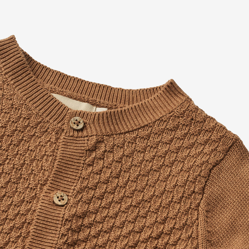 Wheat Main Knit Cardigan Siggi | Baby Knitted Tops 5073 caramel