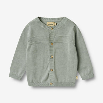 Wheat Main Knit Cardigan Sofus Knitted Tops 9567 soft rain