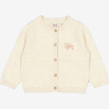 Wheat Knit Cardigan Suzy Embroidery | Baby Knitted Tops 1101 cloud melange