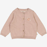 Wheat Knit Cardigan Suzy Embroidery | Baby Knitted Tops 1356 pale lilac