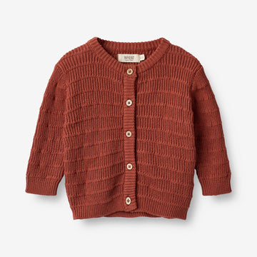 Wheat Main Knit Cardigan Villy | Baby Knitted Tops 2072 red