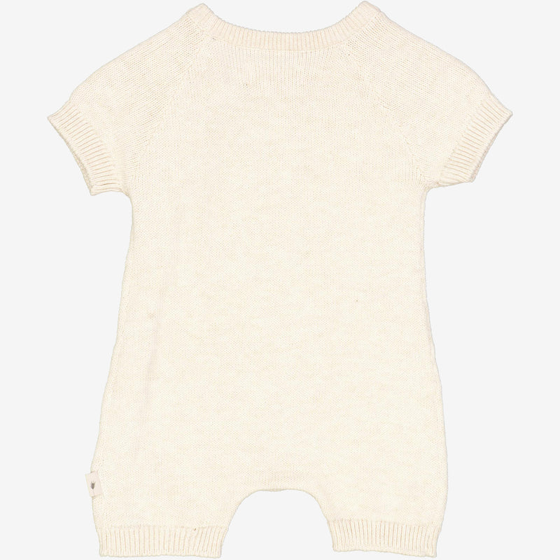 Wheat Knit Playsuit Alberta | Baby Suit 1101 cloud melange