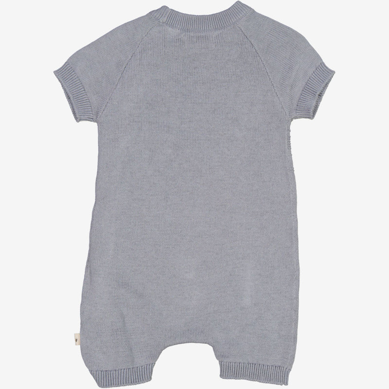 Wheat Main  Knit Playsuit Eivind | Baby Suit 1528 cloudy sky