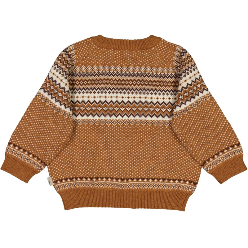 Wheat Main Knit Pullover Bennie Knitted Tops 3025 cinnamon melange