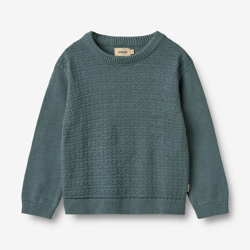 Wheat Main Knit Pullover Borris Knitted Tops 1460 stormy weather