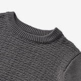 Wheat Main Knit Pullover Borris Knitted Tops 1201 stormy blue