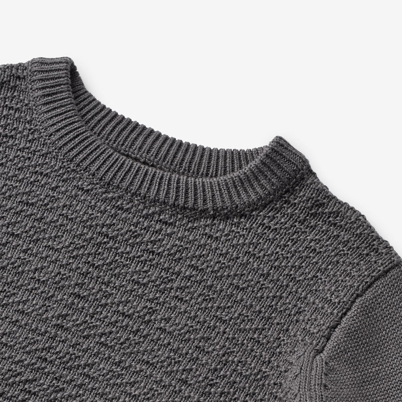 Wheat Main Knit Pullover Borris Knitted Tops 1201 stormy blue