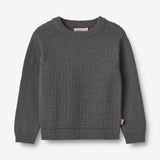Wheat Main Knit Pullover Borris Knitted Tops 1201 stormy blue